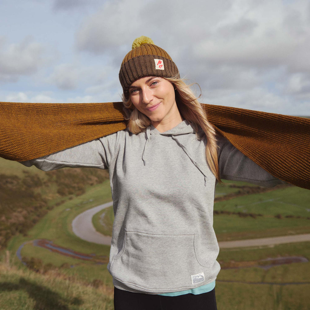 silverstick womens organic cotton hoodie lancelin ash marl