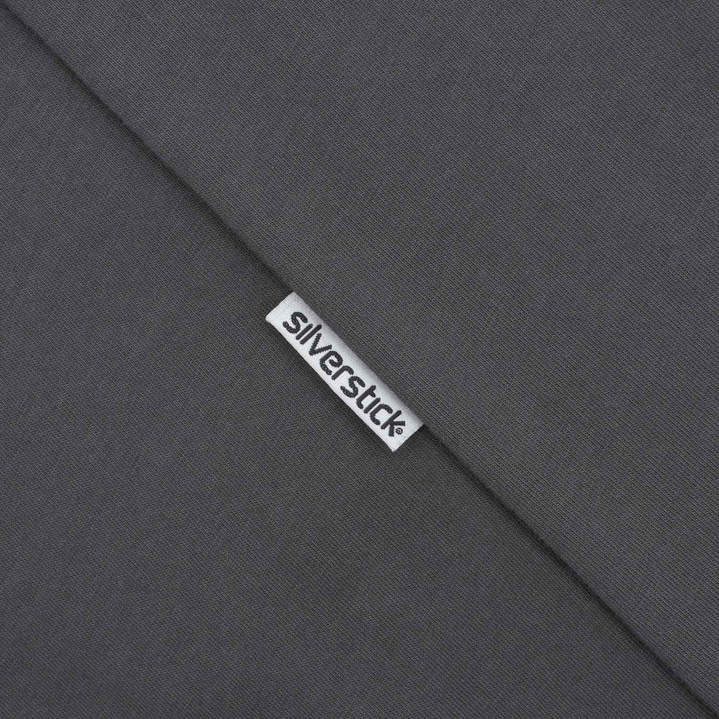 Silverstick Mens Adventure Organic Cotton T Shirt Gun Metal Front Side Seam Label