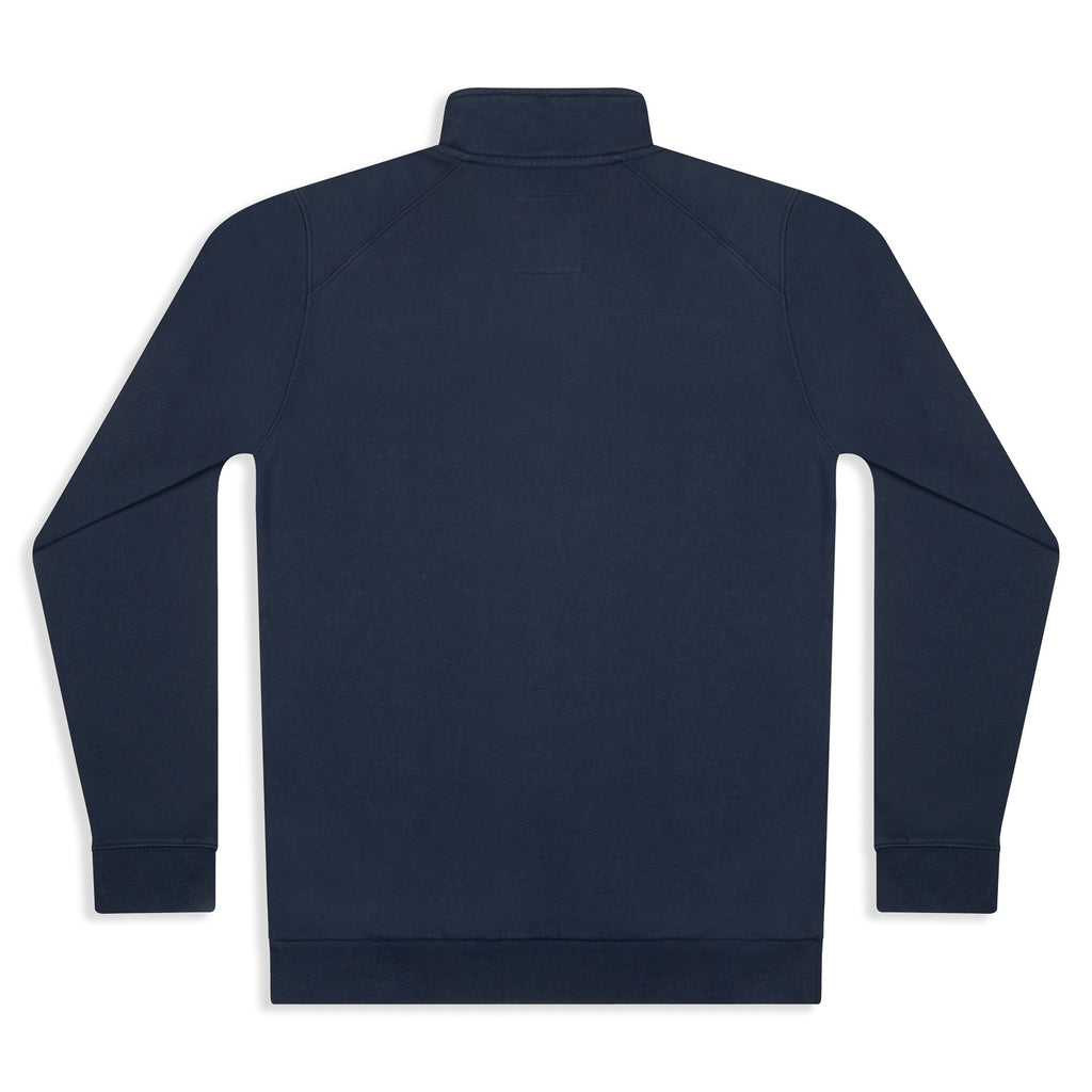 Silverstick Mens Nevis Organic Cotton Quarter Zip Sweat Navy Back