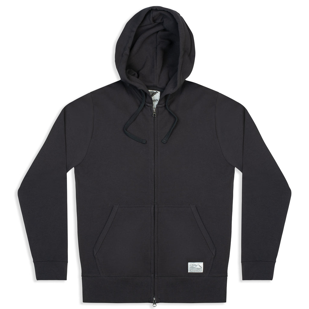 Silverstick Womens Tobias Organic Cotton Zip Hoodie Charcoal Front