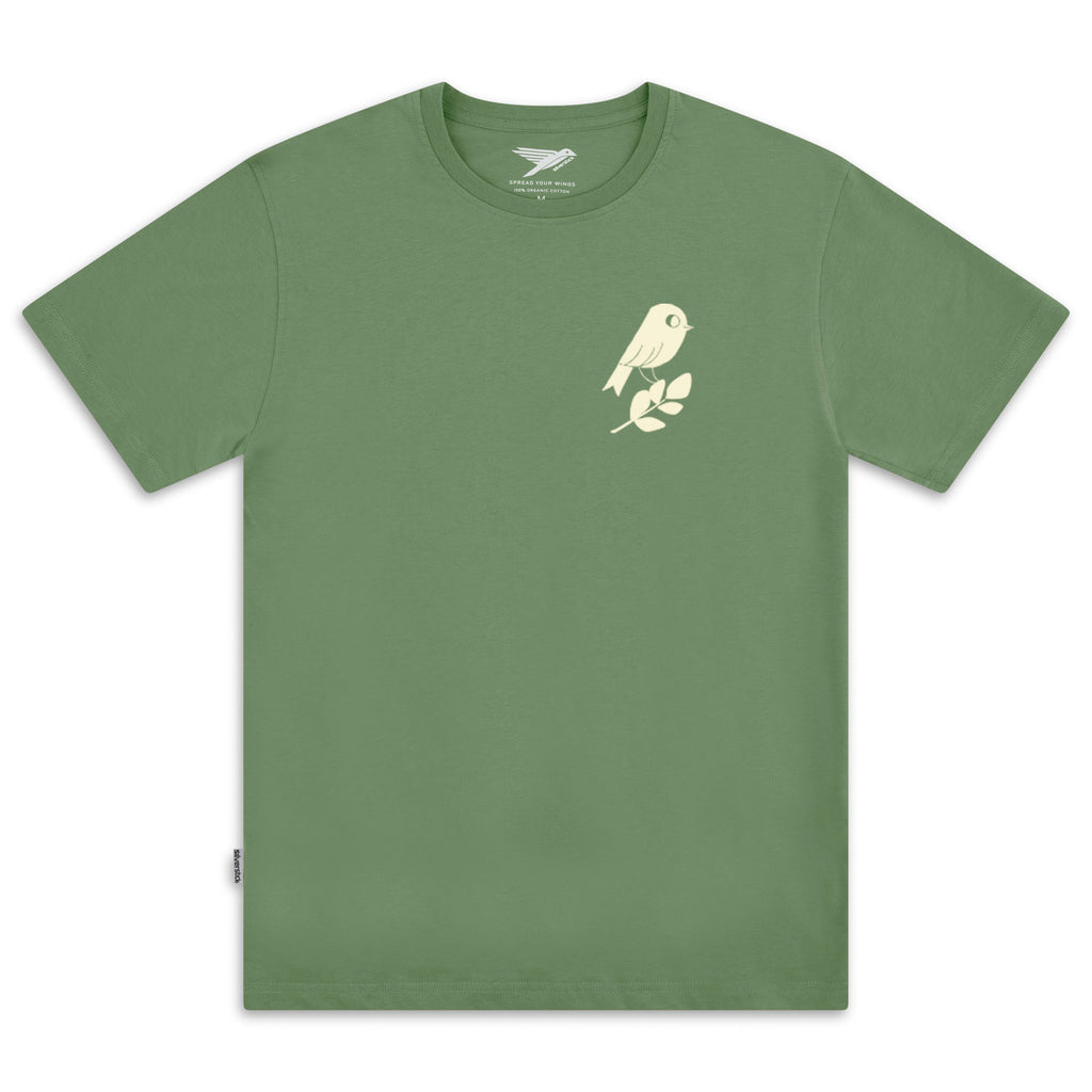 matt sewell + silverstick mens organic cotton logo tee sage