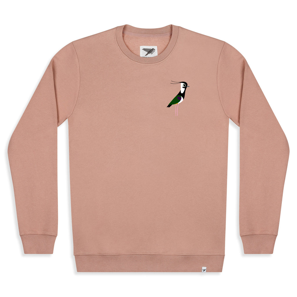 Silverstick womens matt sewell lapwing organic cotton sweat mahogany rose front 