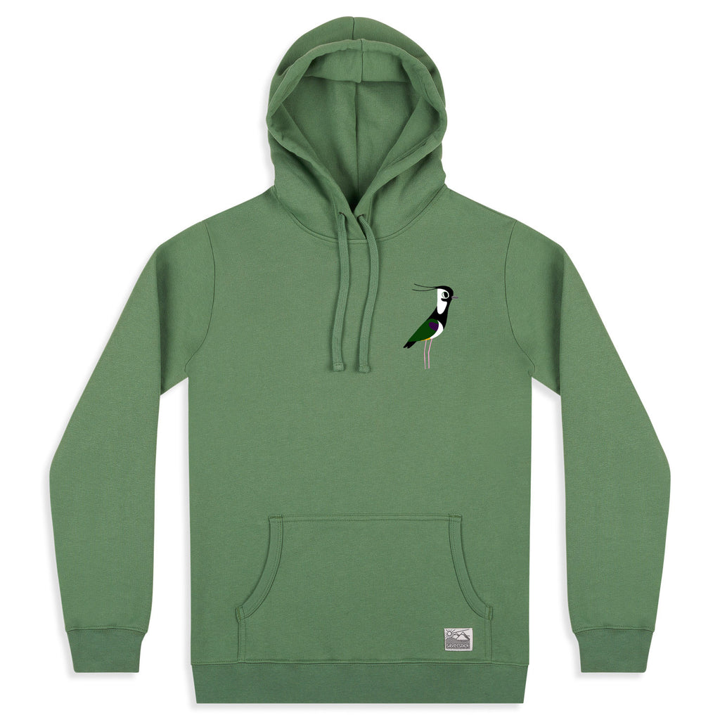 Silverstick womens matt sewell lapwing organic cotton hoodie watercress  front