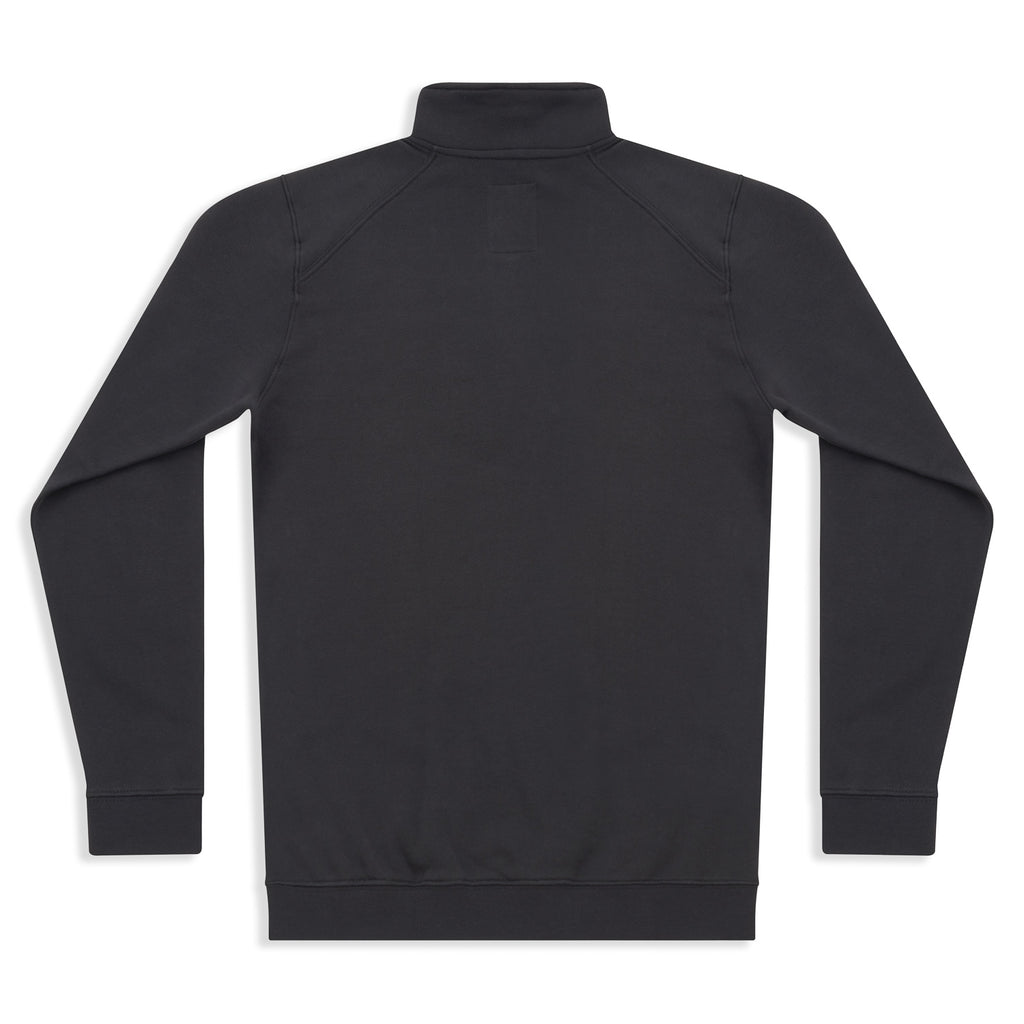 Silverstick Mens Nevis Organic Cotton Quarter Zip Sweat Charcoal Back