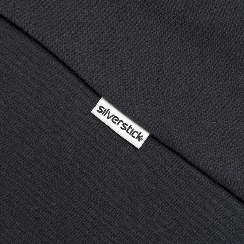 mens adventure organic cotton charcoal t shirt side label